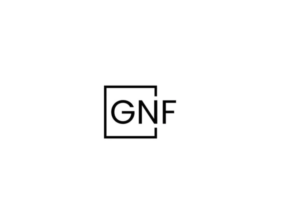 Gnf文字ロゴデザインベクトルテンプレート — ストックベクタ