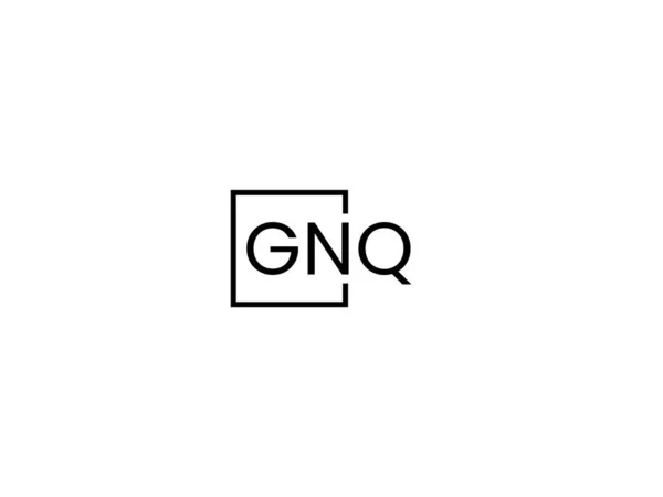 Gnq Harfleri Logo Tasarım Vektör Şablonu — Stok Vektör
