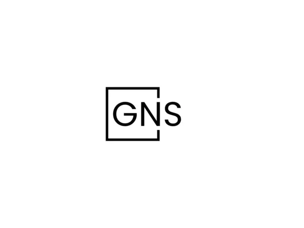 Gns Letters Logo Ontwerp Vector Template — Stockvector