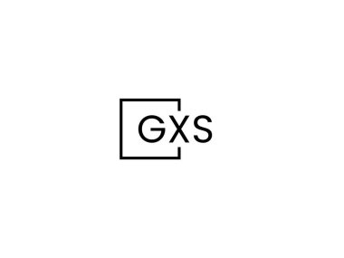 GXS harfleri logo tasarım vektör şablonu