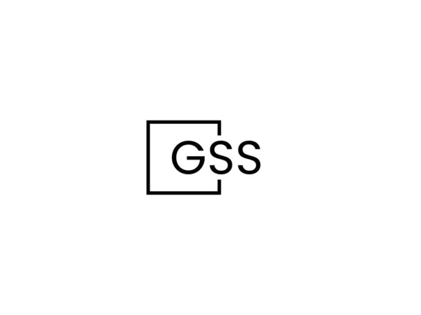 Gss Letras Logotipo Modelo Vetor Design —  Vetores de Stock