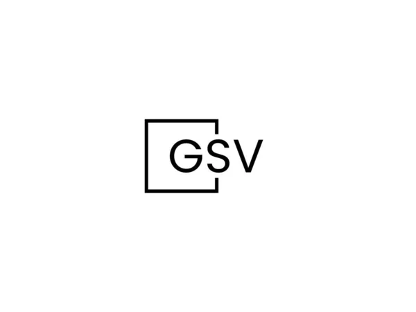 Gsv Letters Logo Ontwerp Vector Template — Stockvector