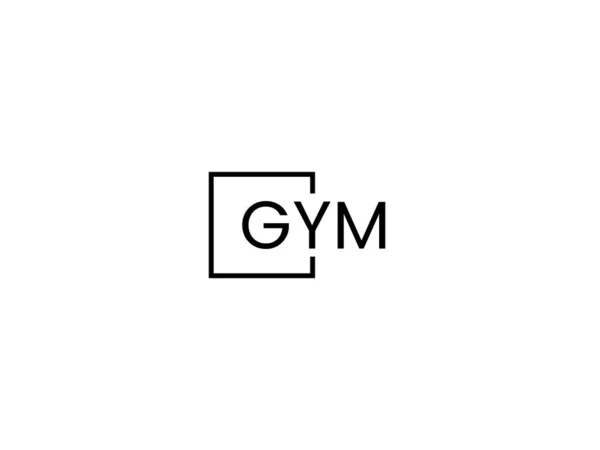 Gym Letras Logotipo Modelo Vetor Design — Vetor de Stock