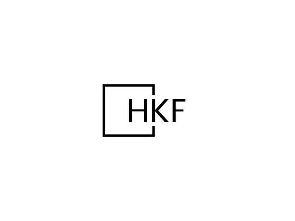 Letras Hkf Isoladas Fundo Branco Logotipo Vetor —  Vetores de Stock
