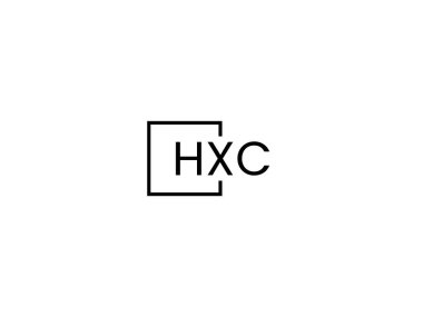 Beyaz arkaplan ve vektör logosunda HXC harfleri izole edildi