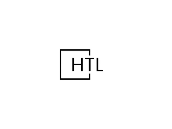 Htl Bokstäver Isolerade Vit Bakgrund Vektor Logotyp — Stock vektor