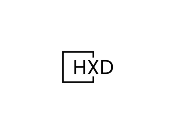 Hxd Písmena Izolovaná Bílém Pozadí Vektorové Logo — Stockový vektor