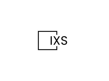 IXS harfleri logo tasarım vektör şablonu