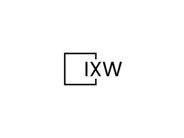IXW harfleri logo tasarım vektör şablonu
