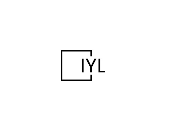 Iyl Harfleri Logo Tasarım Vektör Şablonu — Stok Vektör
