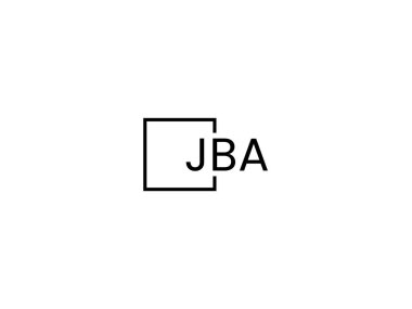 JBA harfleri logo tasarım vektör şablonu