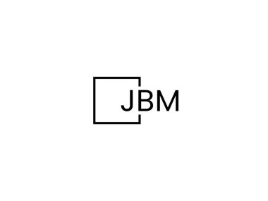 JBM harfleri logo tasarım vektör şablonu