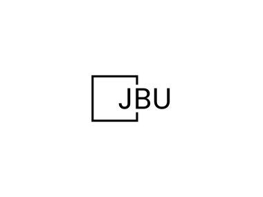 JBU harfleri logo tasarım vektör şablonu
