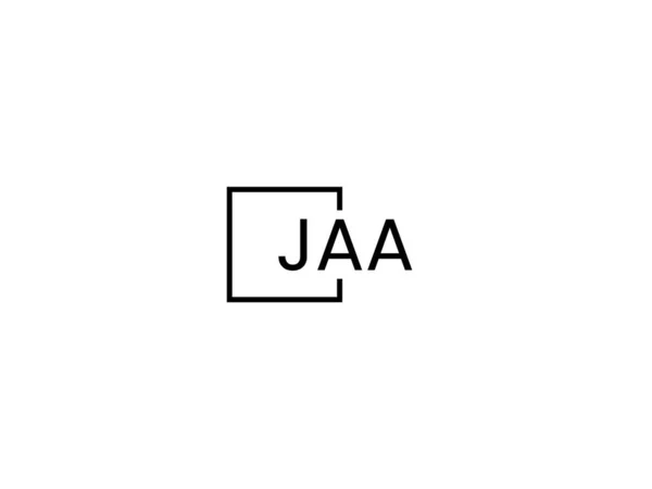 Jaa Harfleri Logo Tasarım Vektör Şablonu — Stok Vektör