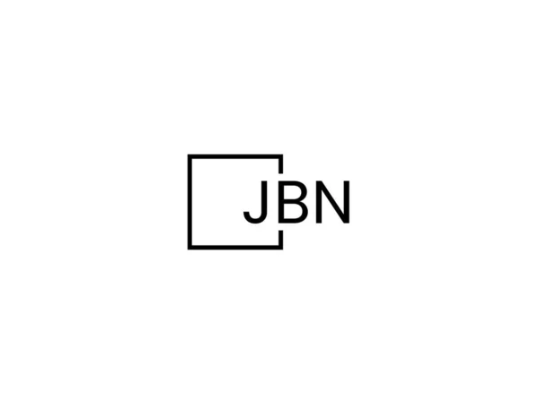 Jbn Harfleri Logo Tasarım Vektör Şablonu — Stok Vektör