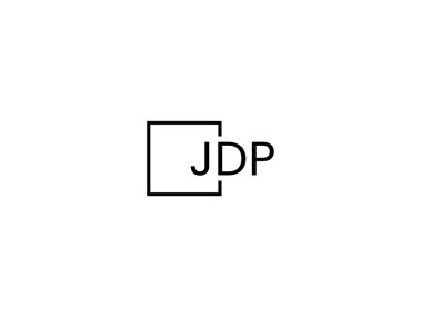 JDP harfleri logo tasarım vektör şablonu