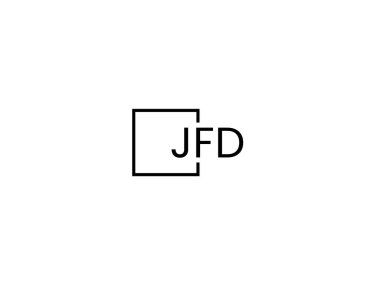 JFD harfleri logo tasarım vektör şablonu