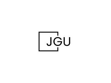 JGU harfleri logo tasarım vektör şablonu