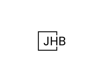 JHB harfleri logo tasarım vektör şablonu