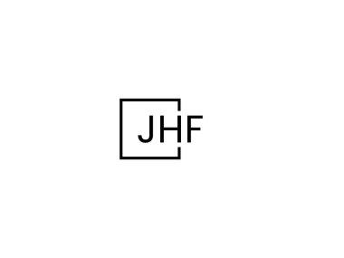 JHF harfleri logo tasarım vektör şablonu