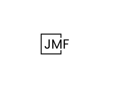 JMF harfleri logo tasarım vektör şablonu