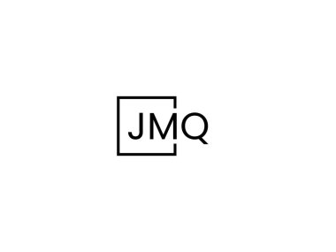 JMQ harfleri logo tasarım vektör şablonu