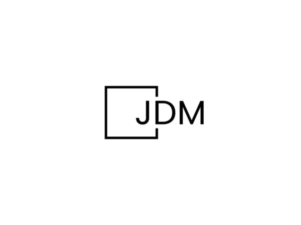 Plantilla Vector Diseño Logotipo Letras Jdm — Archivo Imágenes Vectoriales