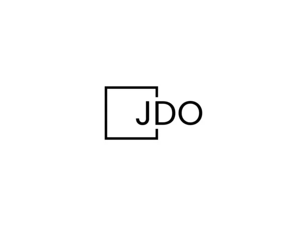 Plantilla Vector Diseño Logotipo Letras Jdo — Archivo Imágenes Vectoriales