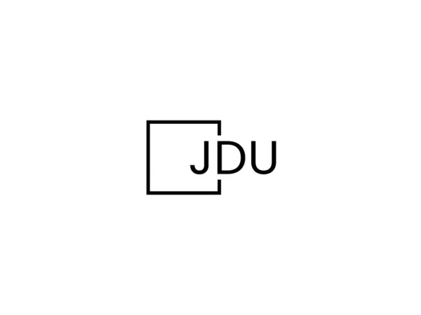 Plantilla Vector Diseño Logotipo Letras Jdu — Archivo Imágenes Vectoriales