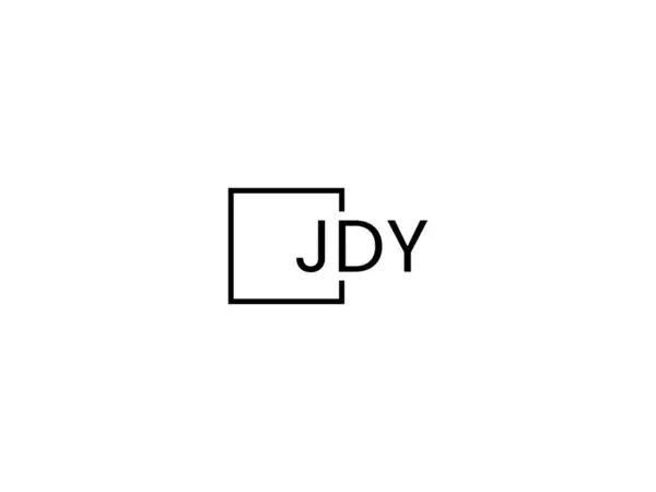 Jdy Harfleri Logo Tasarım Vektör Şablonu — Stok Vektör