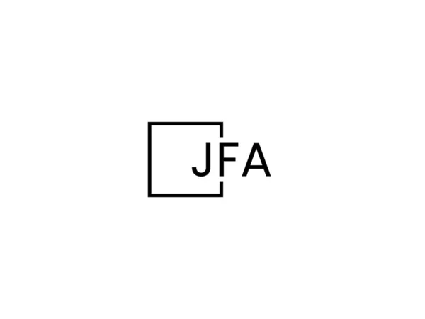 Jfa Letters Logo Ontwerp Vector Template — Stockvector