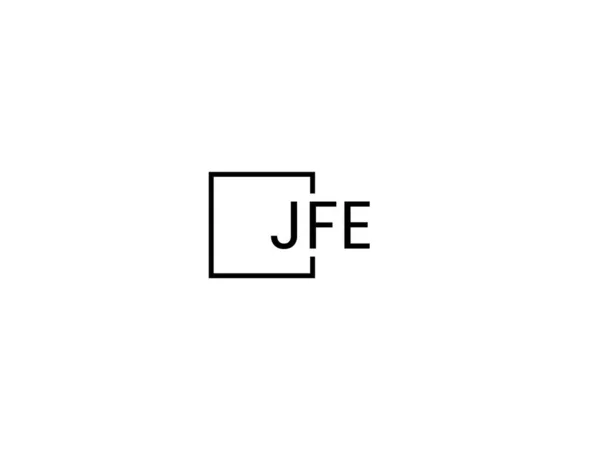 Plantilla Vector Diseño Logotipo Letras Jfe — Archivo Imágenes Vectoriales