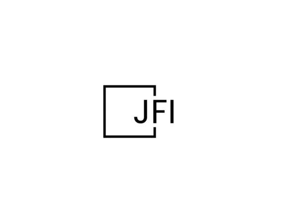 Plantilla Vector Diseño Logotipo Letras Jfi — Archivo Imágenes Vectoriales