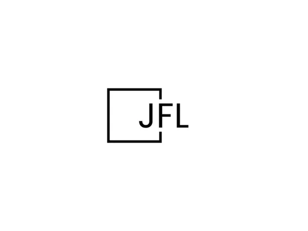 Plantilla Vector Diseño Logotipo Letras Jfl — Archivo Imágenes Vectoriales