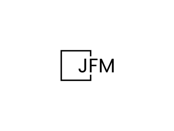 Jfm Letters Logo Ontwerp Vector Template — Stockvector