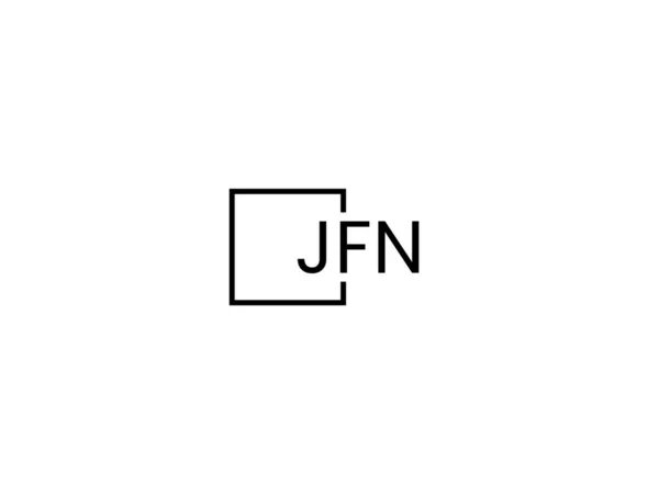 Plantilla Vectorial Diseño Logotipo Letras Jfn — Archivo Imágenes Vectoriales