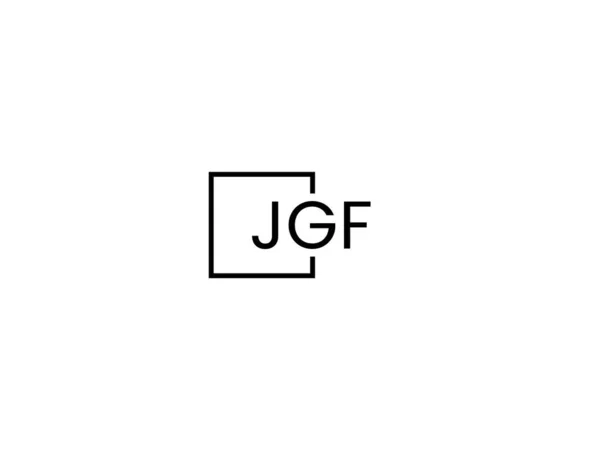 Plantilla Vectorial Diseño Logo Letras Jgf — Archivo Imágenes Vectoriales