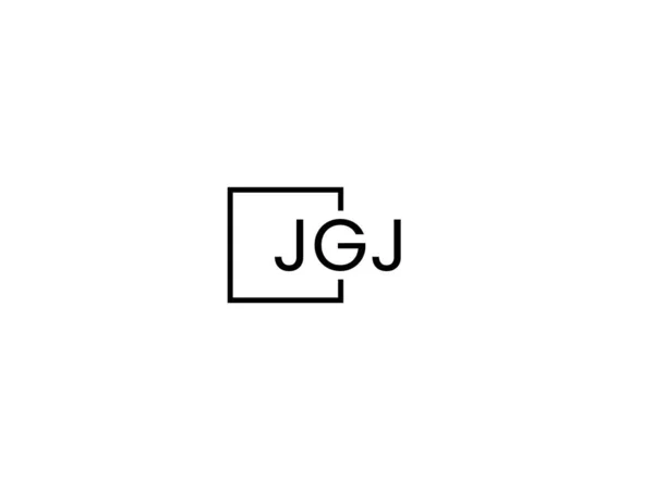 Jgj文字ロゴデザインベクターテンプレート — ストックベクタ