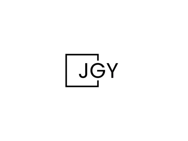 Jgy Harfleri Logo Tasarım Vektör Şablonu — Stok Vektör