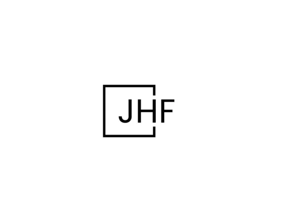 Plantilla Vector Diseño Logotipo Letras Jhf — Archivo Imágenes Vectoriales