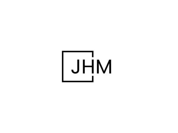 Plantilla Vectorial Diseño Logo Letras Jhm — Archivo Imágenes Vectoriales