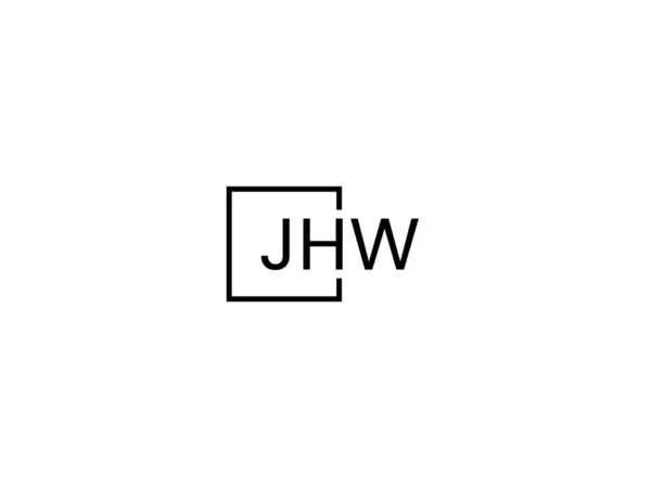 Jhw Buchstaben Logo Design Vektorvorlage — Stockvektor
