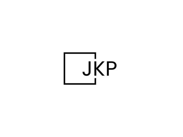 Jkp Harfleri Logo Tasarım Vektör Şablonu — Stok Vektör
