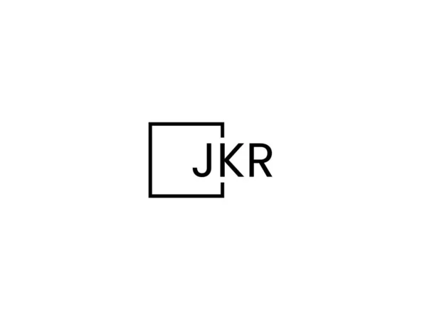 Cartas Jkr Modelo Vetor Design Logotipo — Vetor de Stock