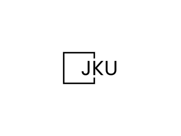 Letras Jku Modelo Vetor Design Logotipo — Vetor de Stock