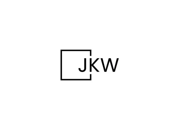 Jkw Litery Logo Projekt Wektor Szablon — Wektor stockowy
