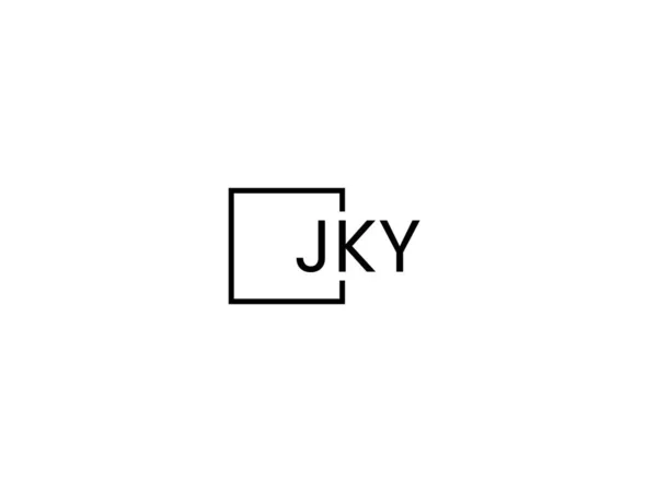Modello Vettoriale Progettazione Del Logo Delle Lettere Jky — Vettoriale Stock