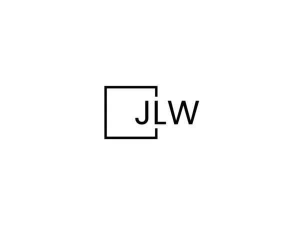 Jlw Buchstaben Logo Design Vektor Vorlage — Stockvektor