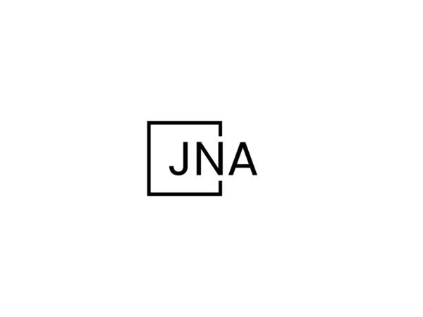 Jna Letras Logotipo Diseño Vector Plantilla — Archivo Imágenes Vectoriales