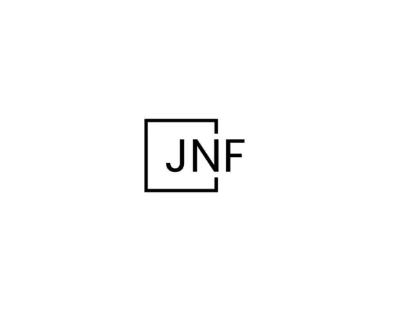 Plantilla Vector Diseño Logotipo Letras Jnf — Archivo Imágenes Vectoriales